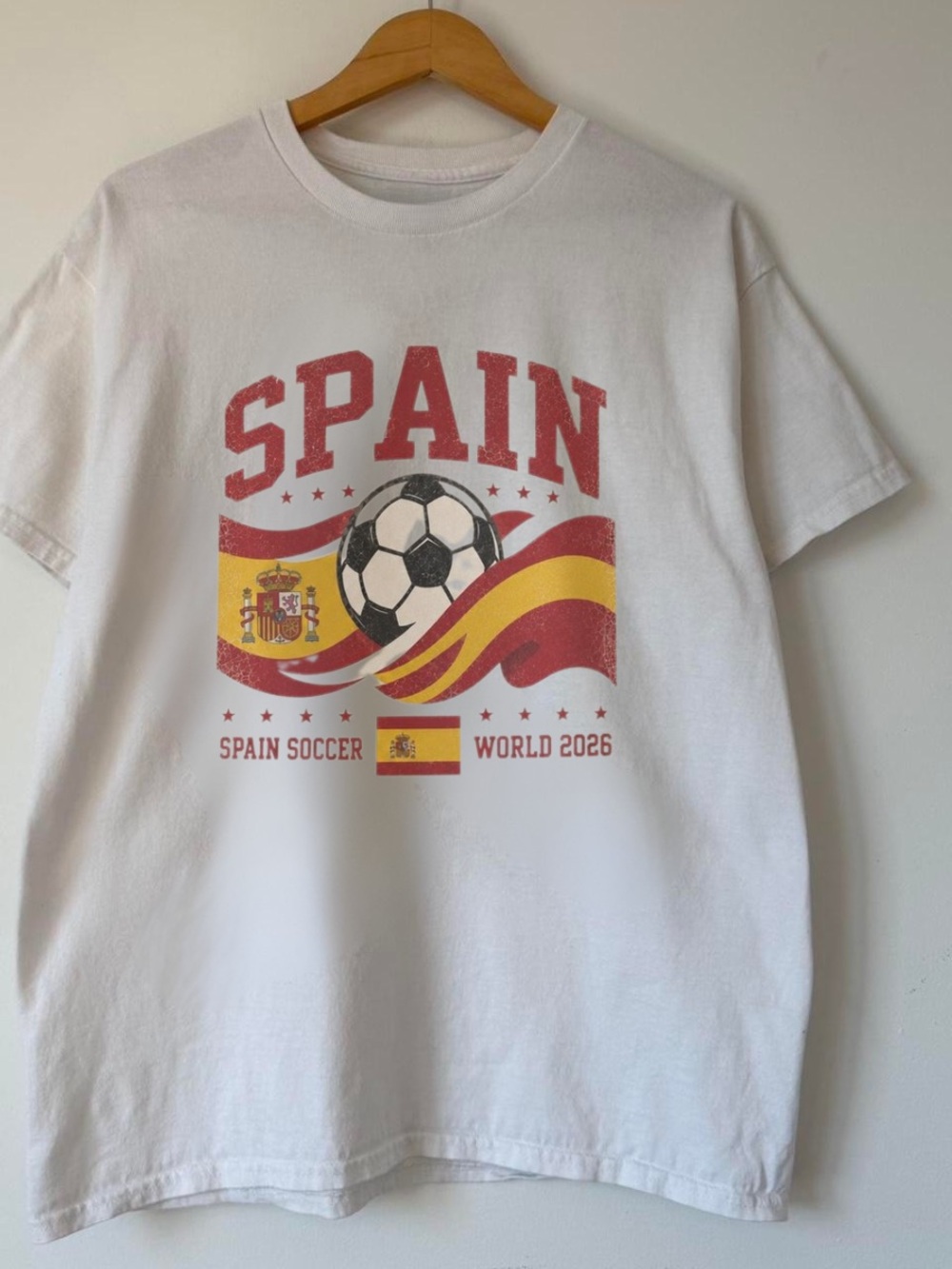 Spain Soccer World 2026 Graphic Tee - White Size L